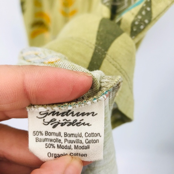 Gudrun Sjoden Organic Cotton Tree Print Dress Green Size Small - Picture 4 of 7